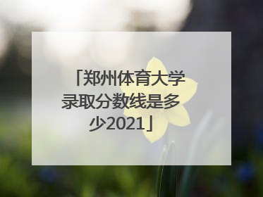 郑州体育大学录取分数线是多少2021