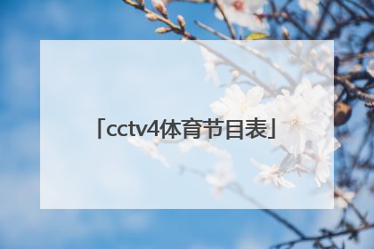 「cctv4体育节目表」天视体育频道